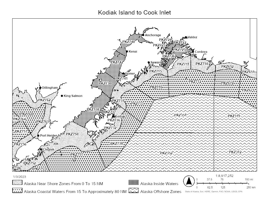 Kodiak Island to Cook Inlet