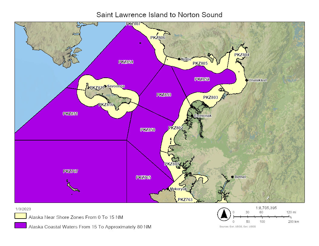 Saint Lawrence Island to Norton Sound
