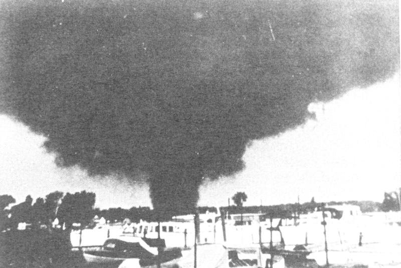 Photograph of the F4 tornado near Erie, Michigan. June 8th, 1953.