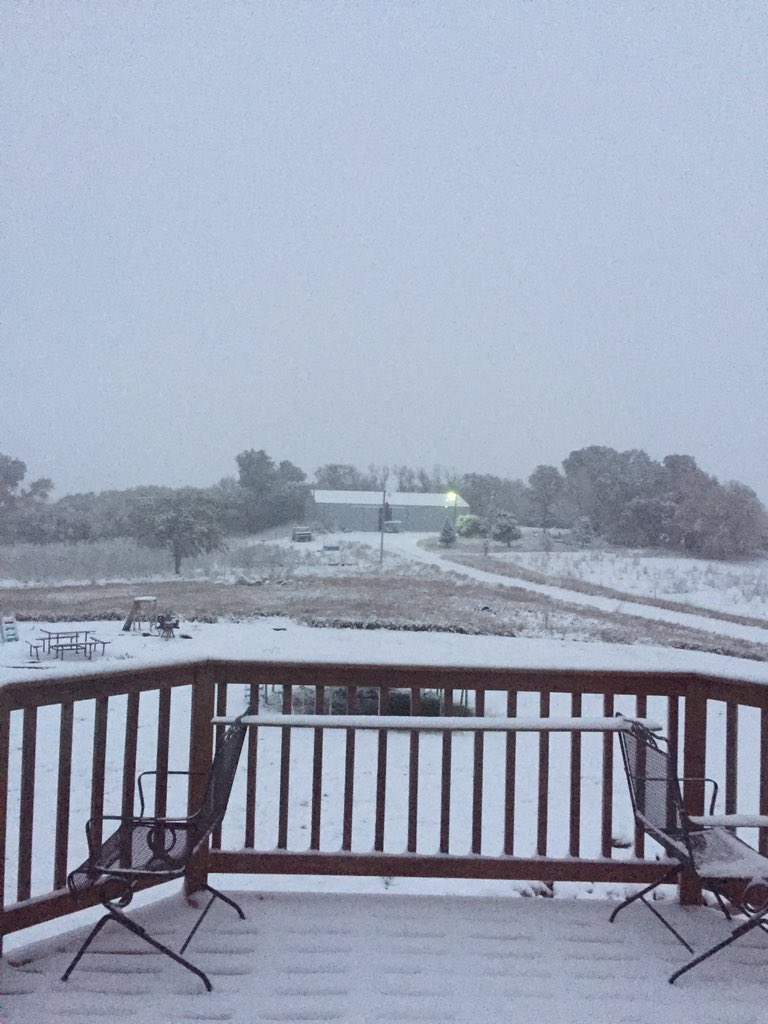 Snowfall 3 miles east of Chester, SD