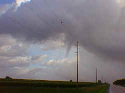 Image 1 - Evolution of funnel cloud west of Sioux Falls, near 57th Street and Tea-Ellis Road