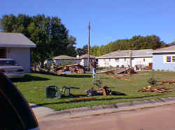 Damage to outbuildings in Lennox, SD.