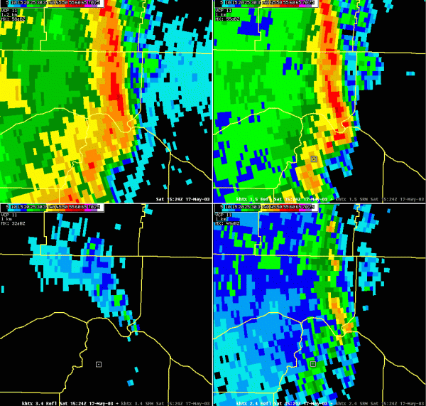 Reflectivity Images from KHTX at 9:24am