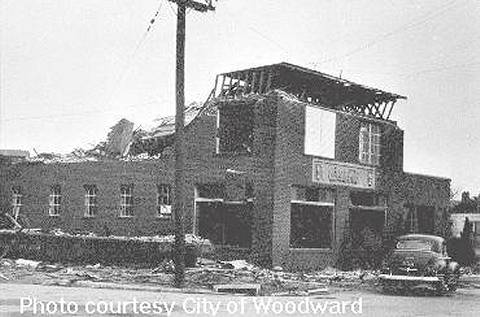 Photo damage produced in Woodward by the April 9, 1947 Tornado