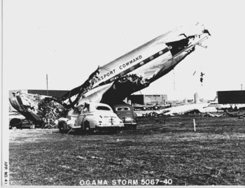 March 20, 1948 tornado damage at Tinker AFB
