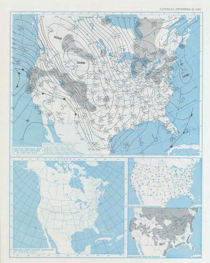 Daily Weather Map for December 24, 1983