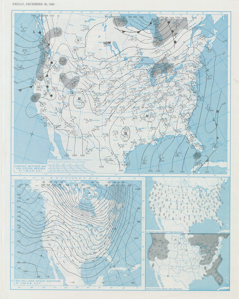 Daily Weather Map for December 30, 1983