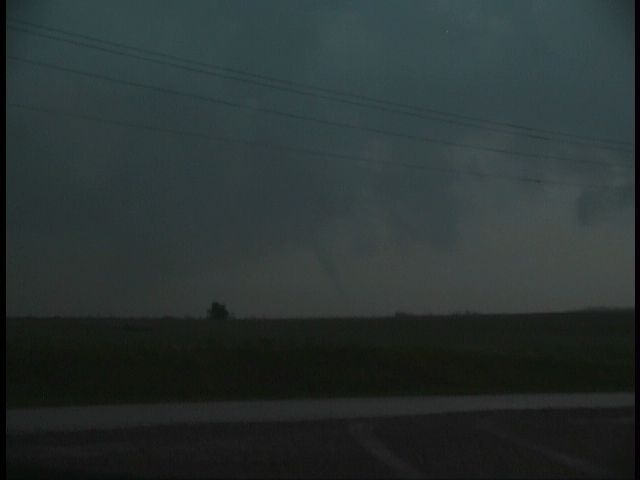 Video Screen Capture of Tornado #1 Near Eakley, OK at approximately 7:50 pm CDT on 5/09/2003