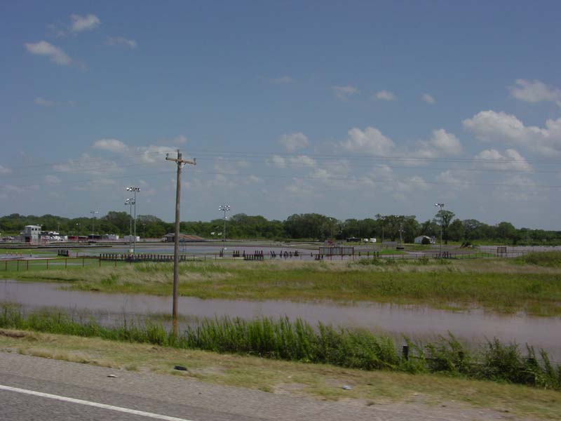 Looking downstream at the Canadian River from Interstate 35.