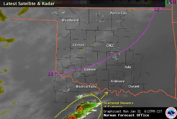 Regional Weather Conditions at 6:37 pm CST on January 31, 2011