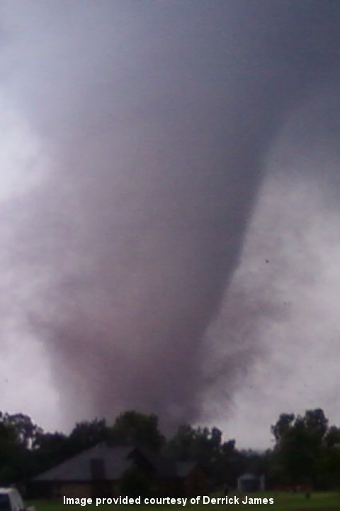Tornado near Goldsby, OK - Photo courtesy of Derrick James