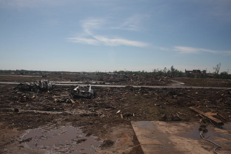 View of damage at Orr Family Farm