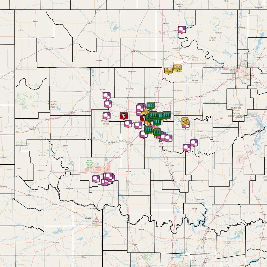 Preliminary Storm Reports on May 31-June 1, 2013 Issued by NWS Norman