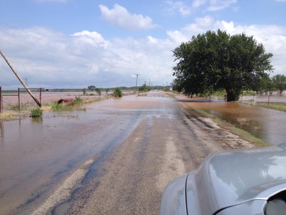Flooding in Cotton County on July 27, 2013