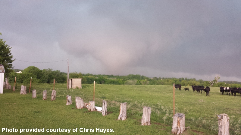 Photo of tornado near Newcastle, OK was taken by Chris Hayes at 5:36 pm CDT on May 6, 2015