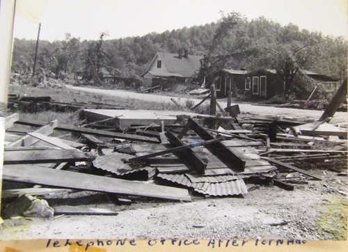 Telephone office after tornado