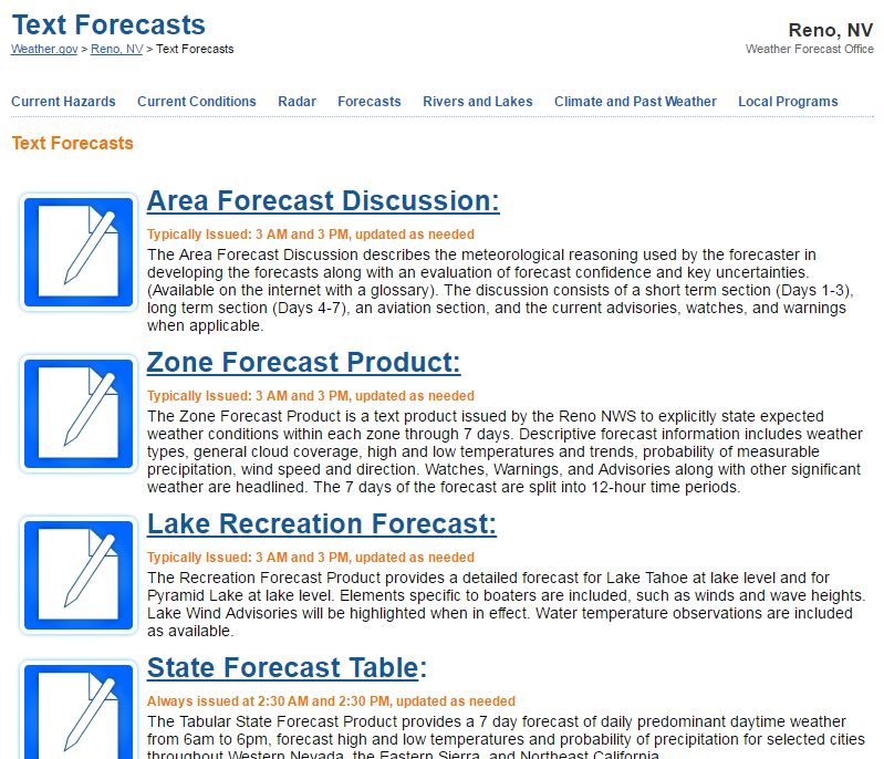 Text Forecasts