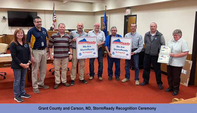 Grant County and Carson, ND, StormReady Recognition Ceremony
