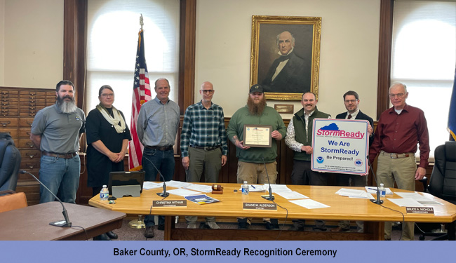 Baker County, OR, StormReady Recognition Ceremony