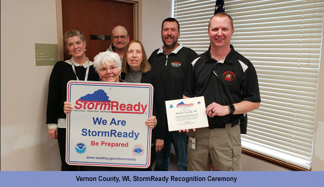 Vernon County, WI, StormReady Recogntion Ceremony